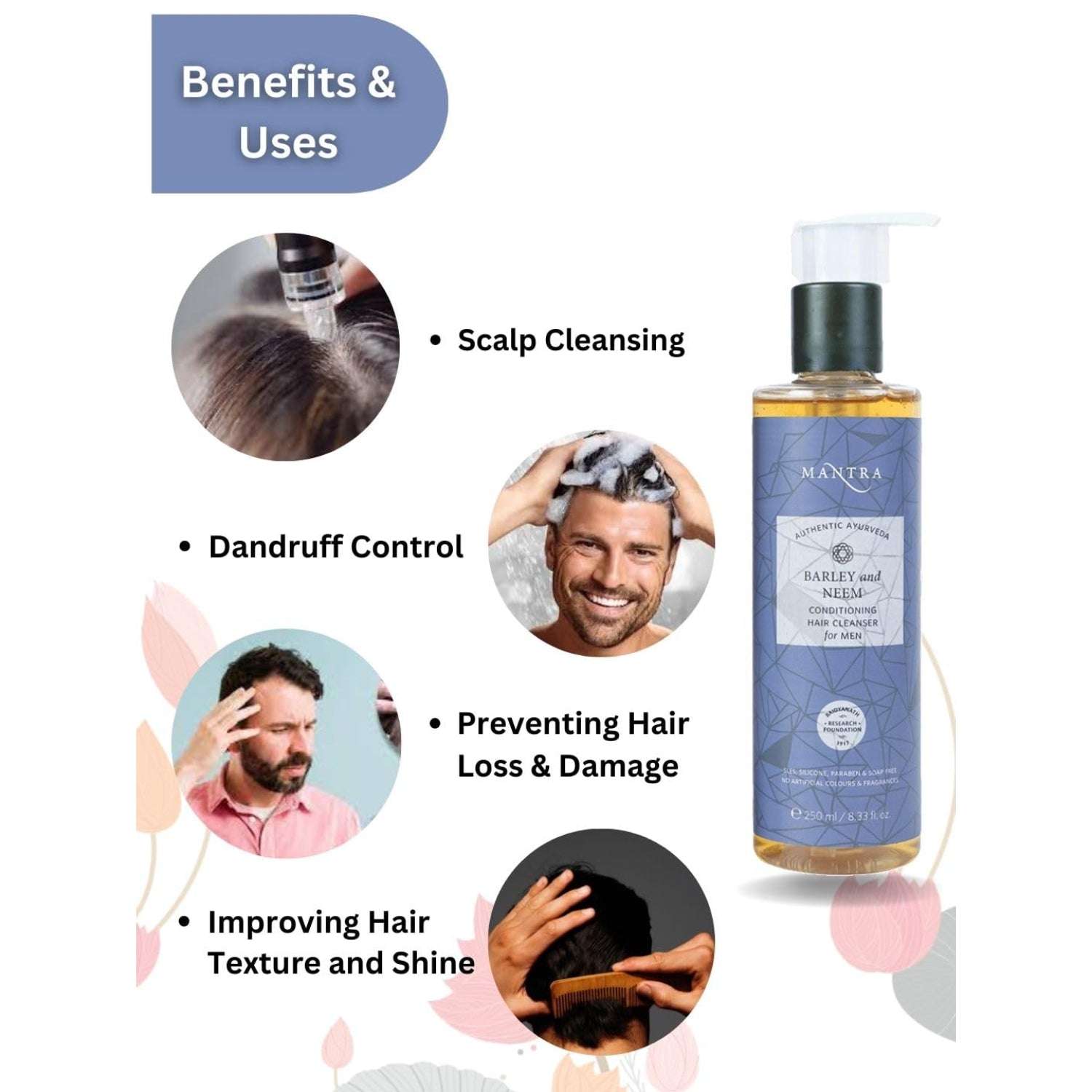 Mantra Barley And Neem Conditioning Hair Cleanser For Men