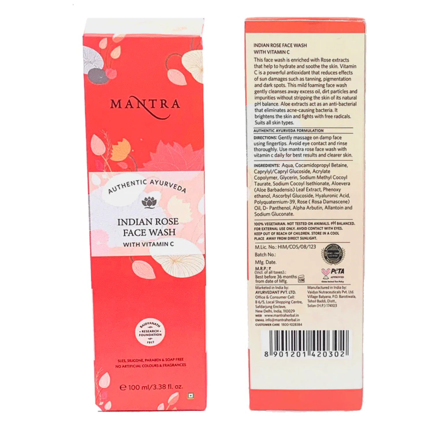 Mantra Indian Rose Face Wash With Vitamin C