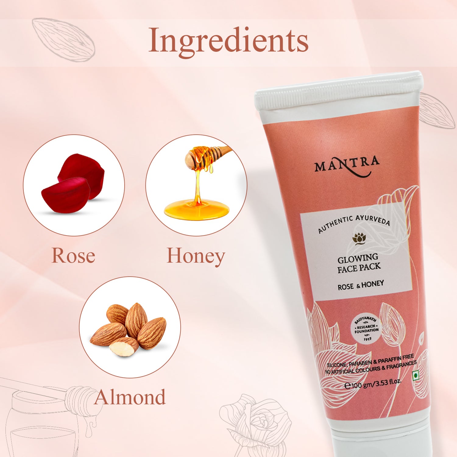 Mantra Rose & Honey Glowing Face Pack