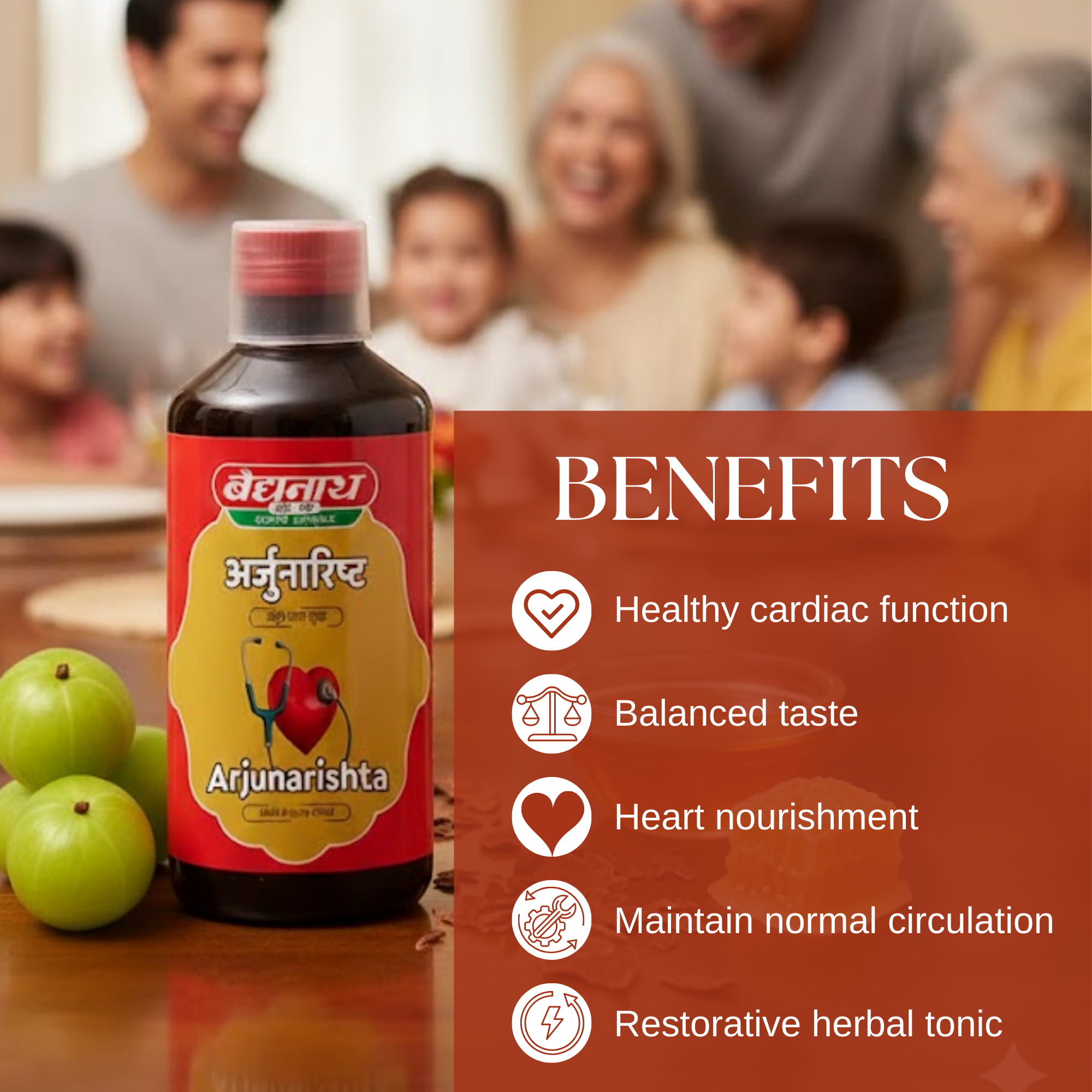 Arjunaristha with Arjun Chhal - Ayurvedic Tonic for Healthy Heart & Cardiac Function Support
