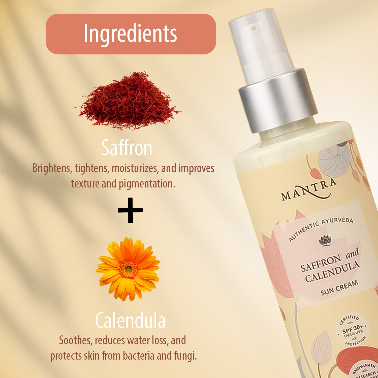 Mantra Saffron And Calendula Sun Cream