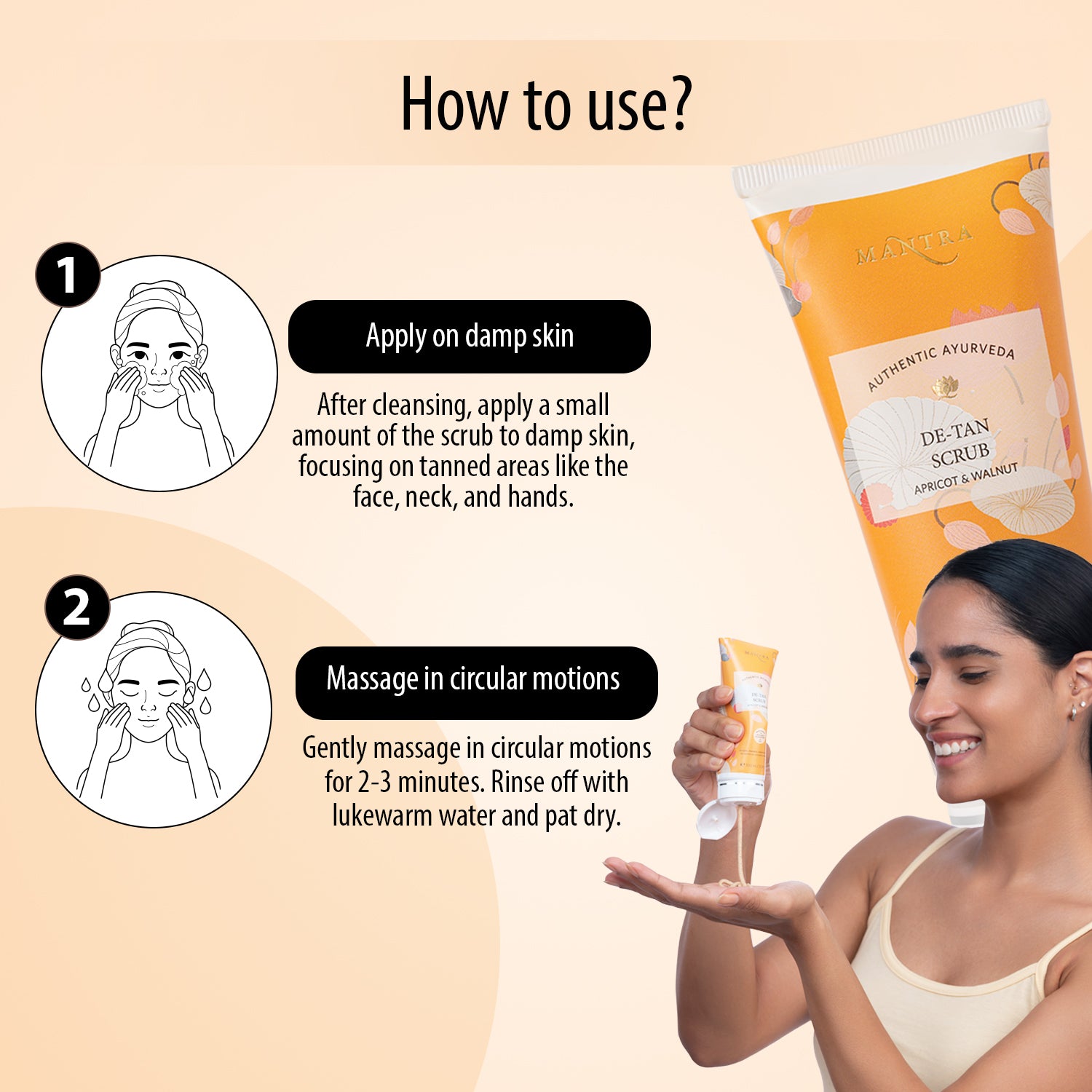 Mantra De Tan Scrub Apricot & Walnut