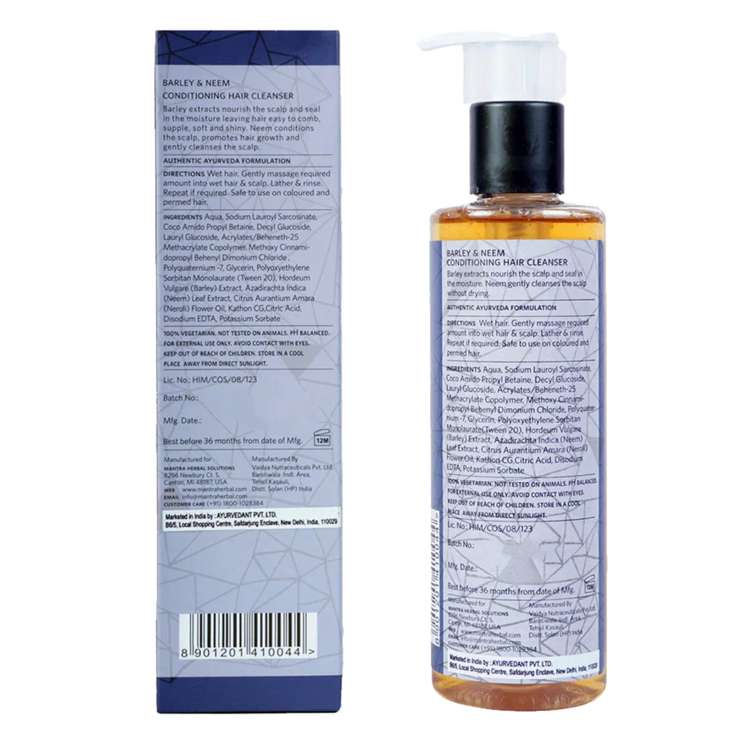 Mantra Barley And Neem Conditioning Hair Cleanser For Men