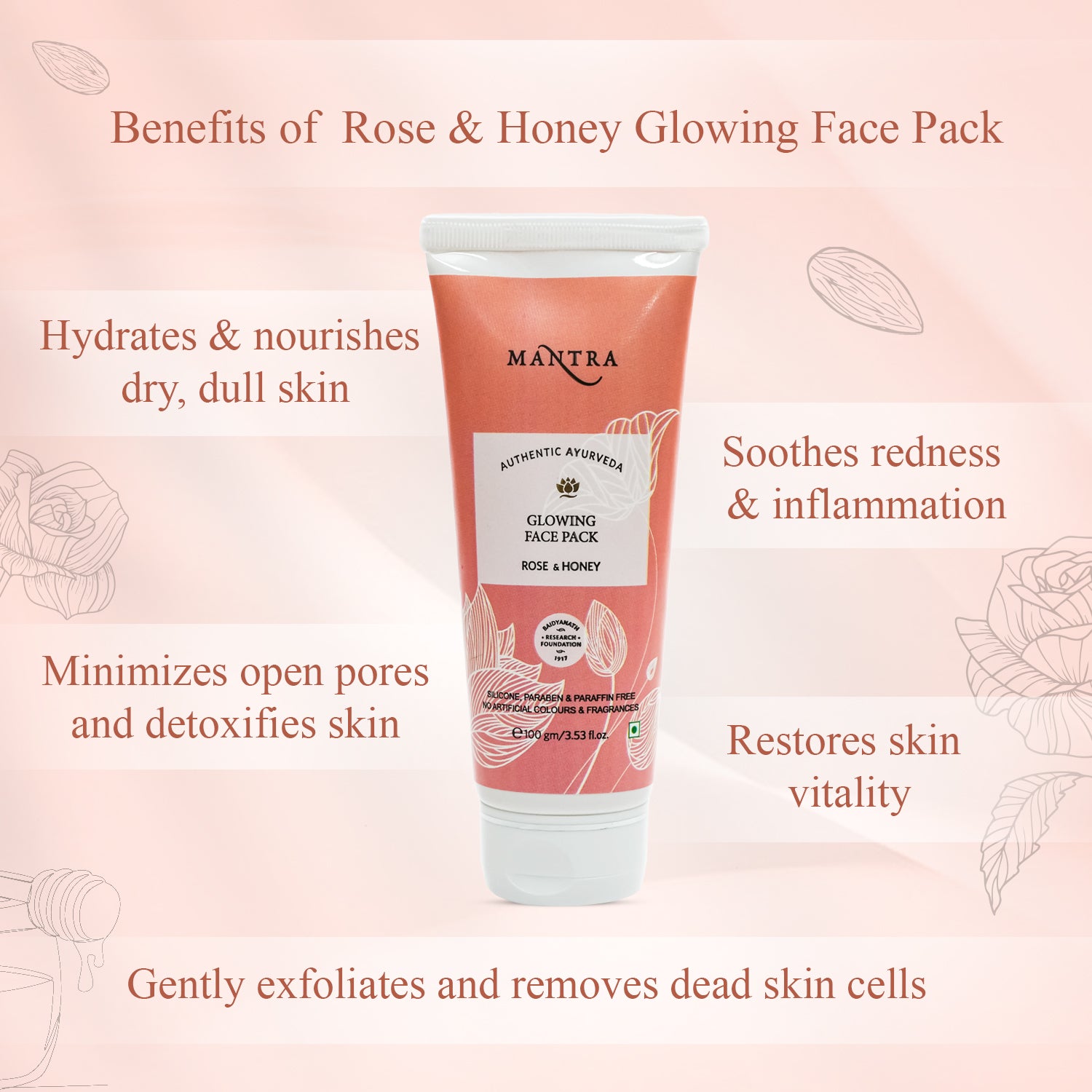 Mantra Rose & Honey Glowing Face Pack