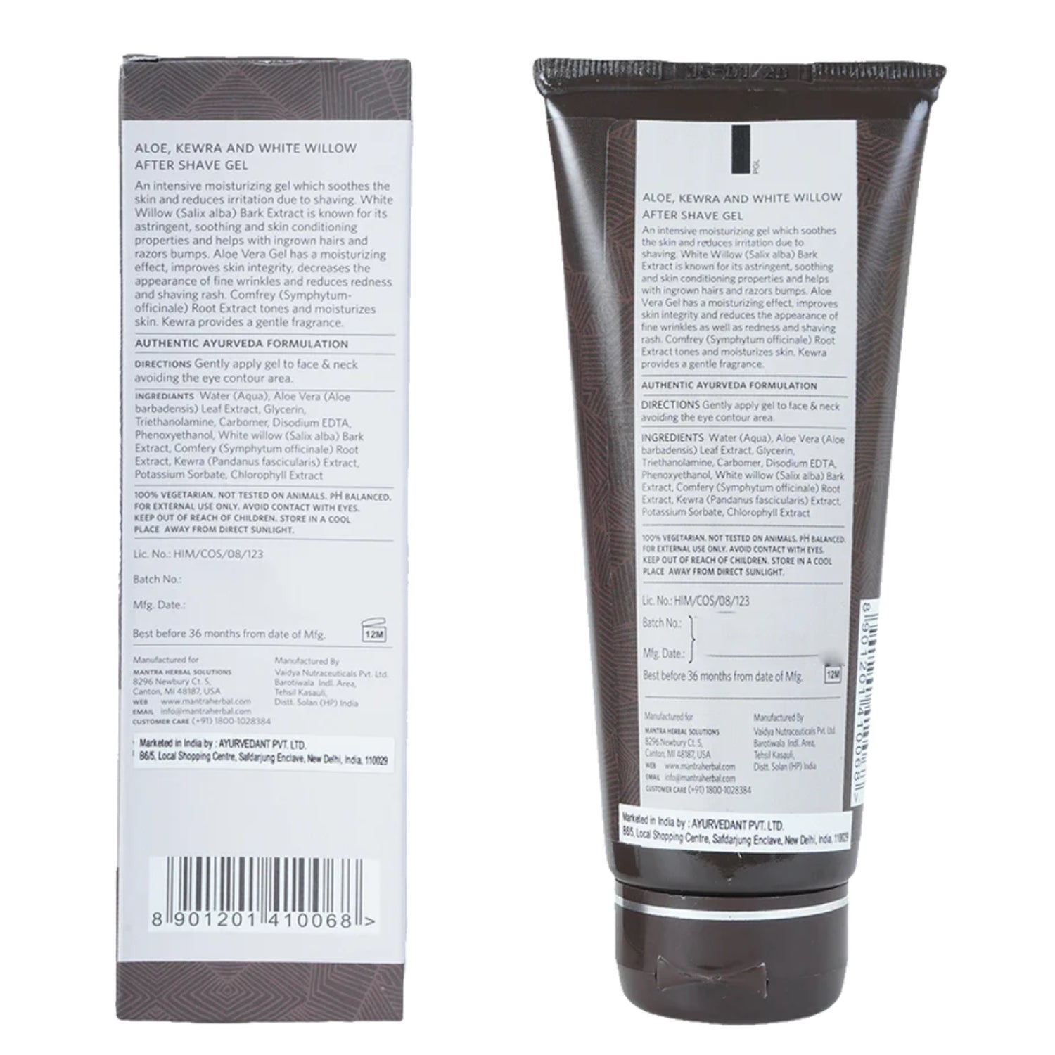 Mantra Aloe Kewra & White Willow After Shave Gel