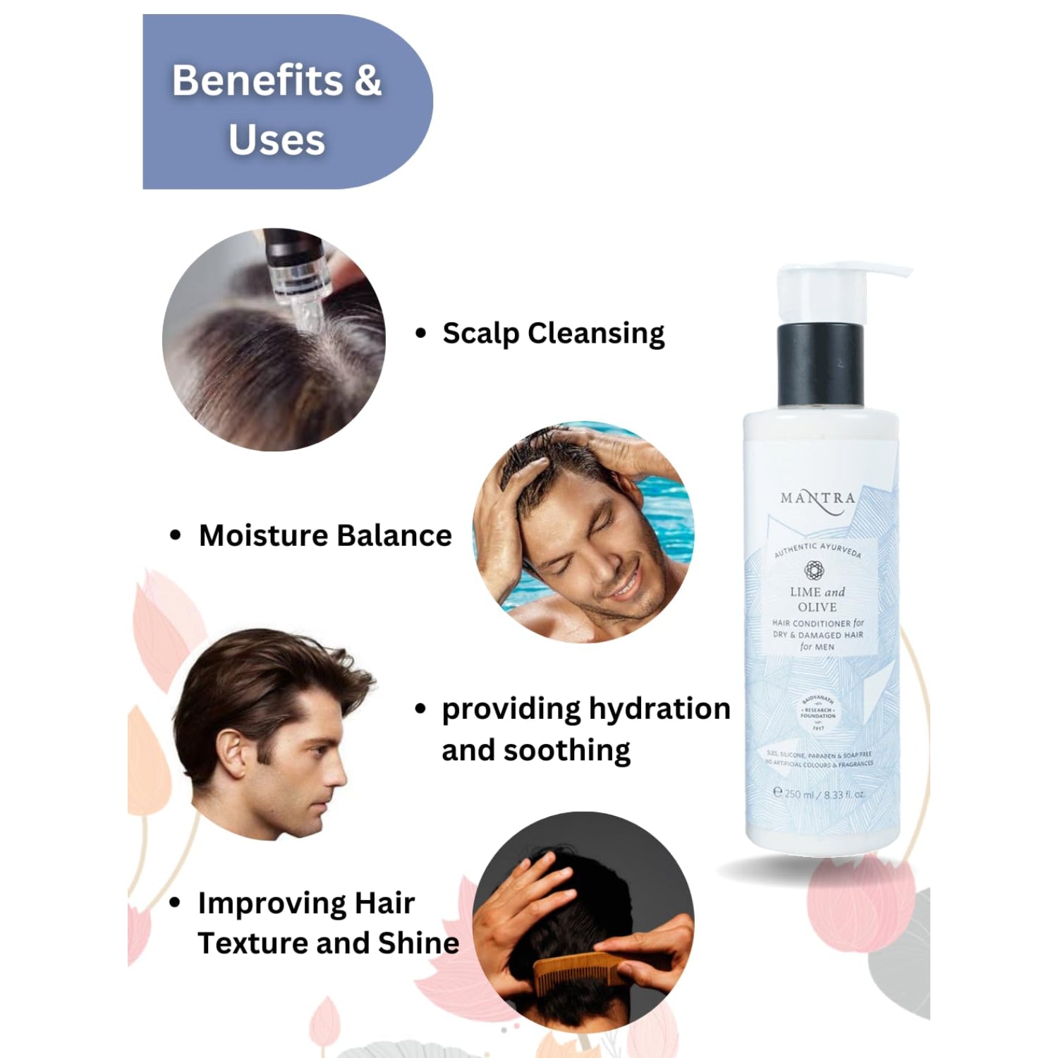 Mantra Lime And Olive Hair Conditioner For Dry And Damaged Hair For Men