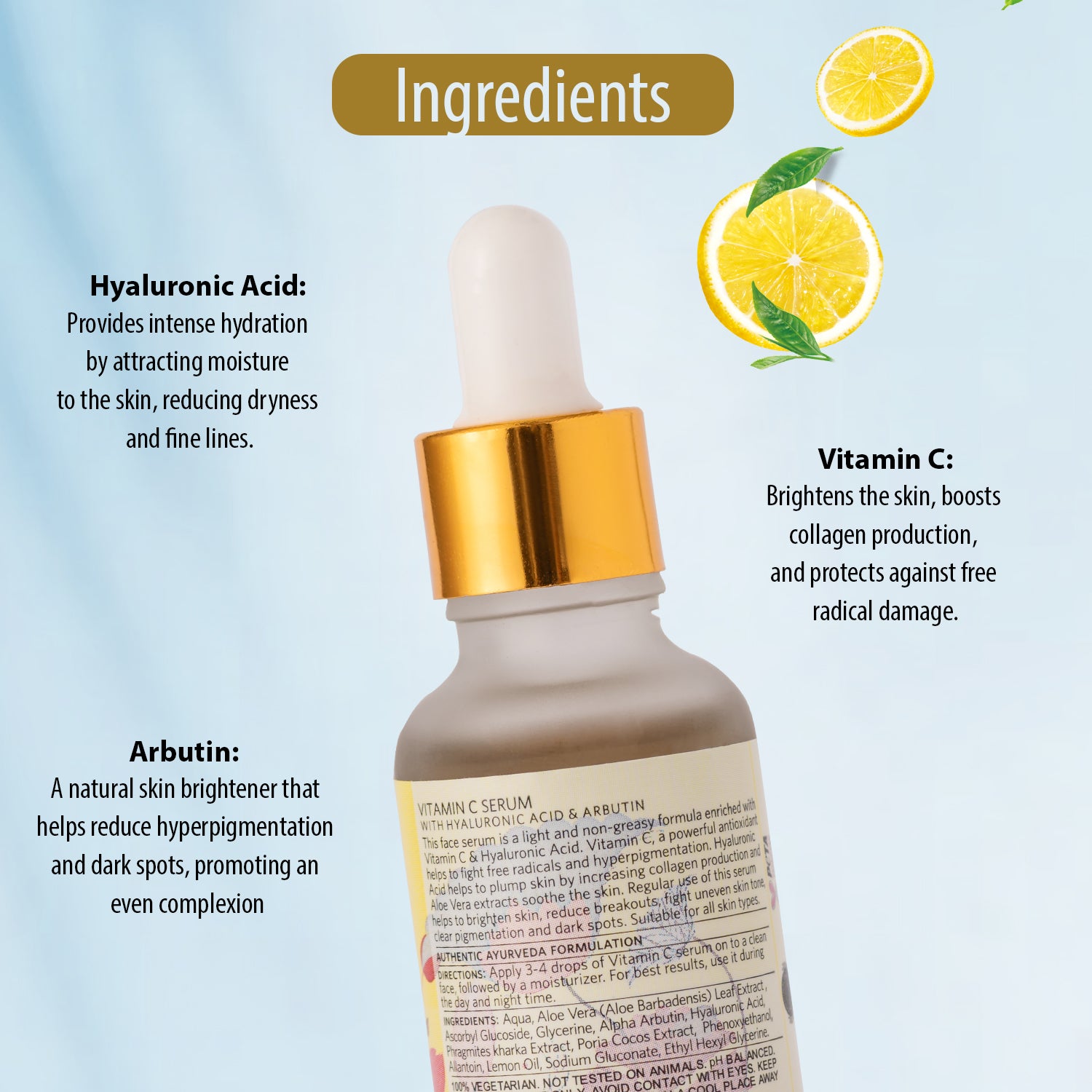 Mantra Vitamin C Serum with Hyaluronic Acid and Arbutin