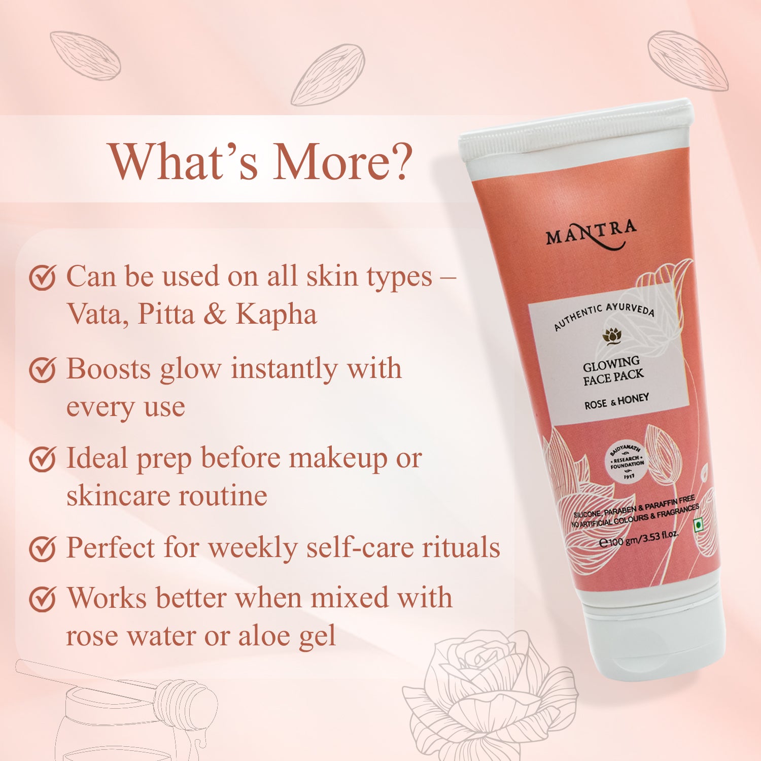 Mantra Rose & Honey Glowing Face Pack